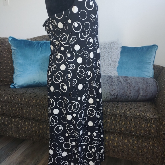 AB Studio black and white size 10 halter dress - Picture 4 of 13